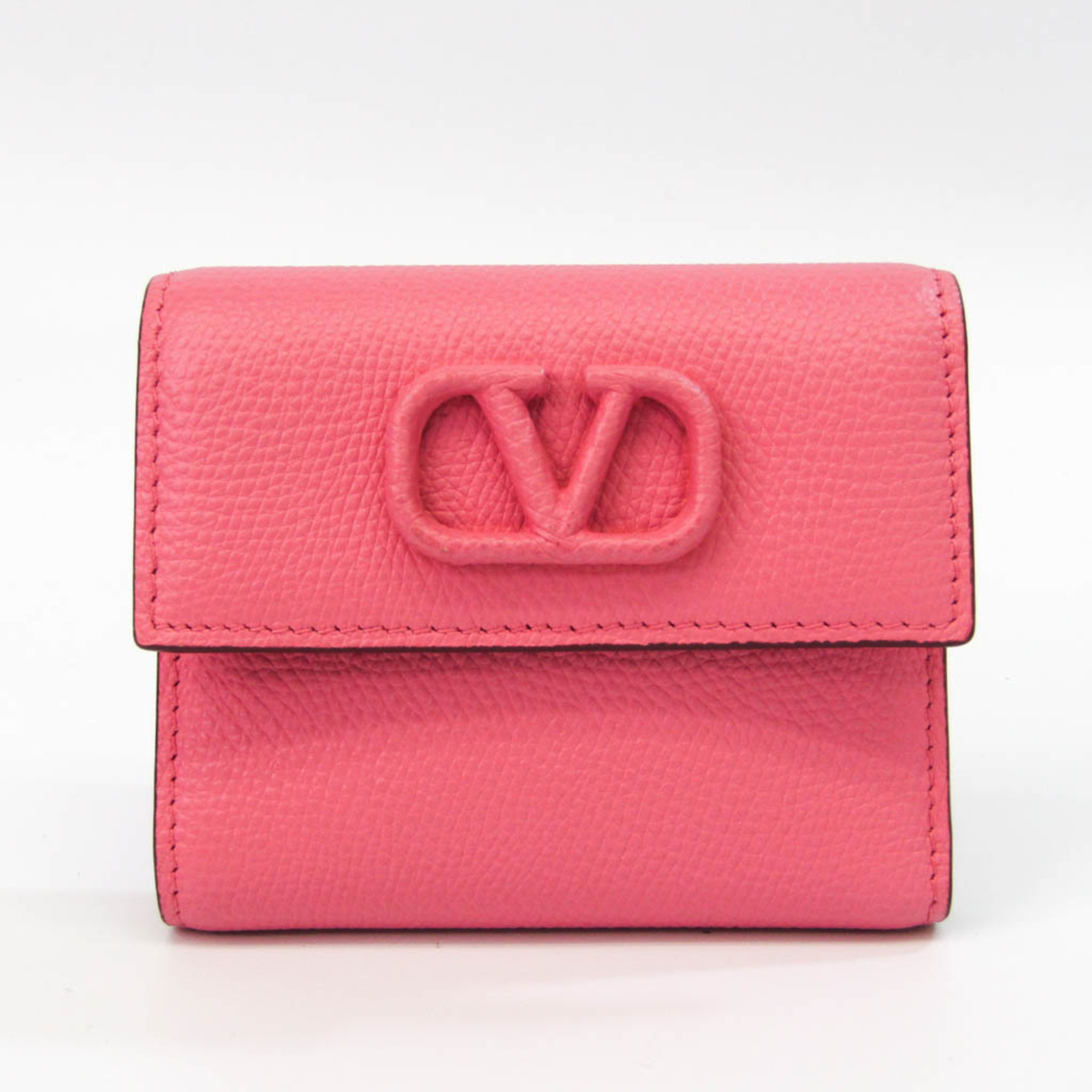 Valentino Garavani Garavani V-Sling Women's Leather Wallet [Tri-Fold] Pink